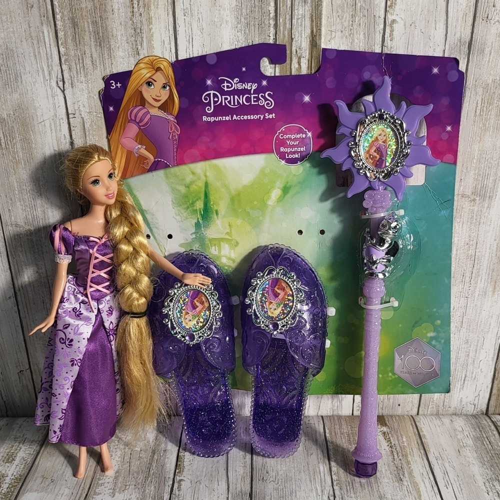Disney Princess Rapunzel Doll Accessory Set Shoes Wand Toy NEW - Picture 4 of 6